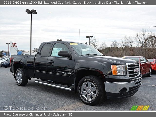 2012 GMC Sierra 1500 SLE Extended Cab 4x4 in Carbon Black Metallic