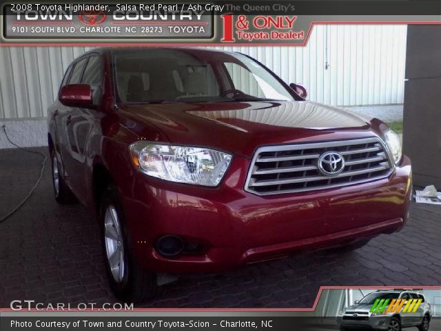 2008 Toyota Highlander  in Salsa Red Pearl