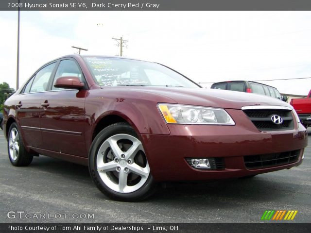 2008 Hyundai Sonata SE V6 in Dark Cherry Red