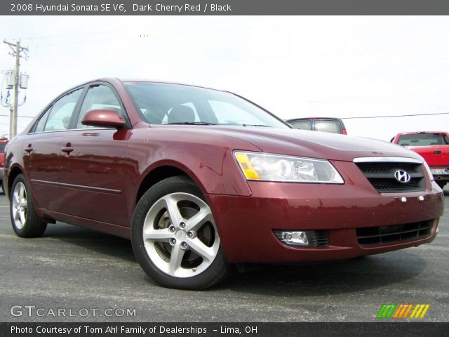 2008 Hyundai Sonata SE V6 in Dark Cherry Red