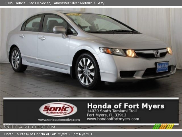 2009 Honda Civic EX Sedan in Alabaster Silver Metallic