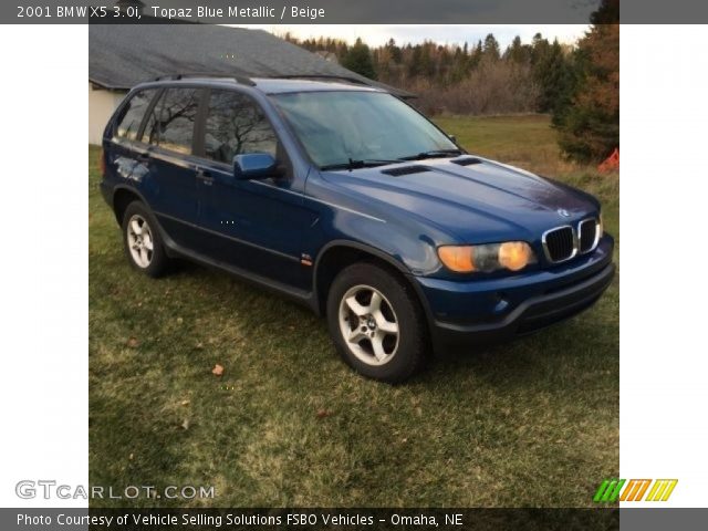 2001 BMW X5 3.0i in Topaz Blue Metallic