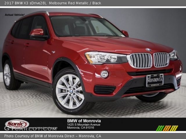 2017 BMW X3 sDrive28i in Melbourne Red Metallic