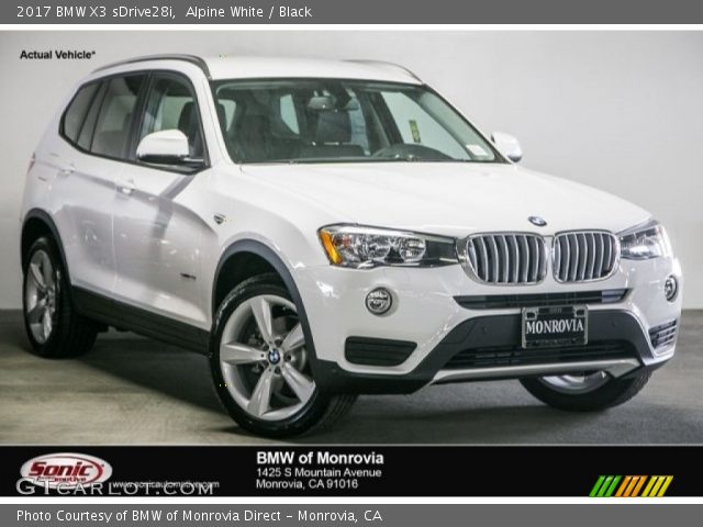 2017 BMW X3 sDrive28i in Alpine White