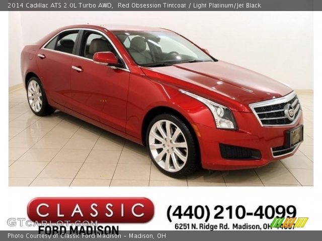 2014 Cadillac ATS 2.0L Turbo AWD in Red Obsession Tintcoat