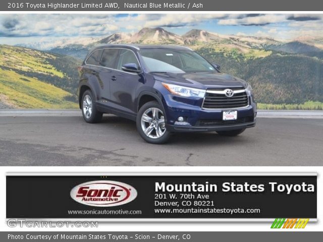 2016 Toyota Highlander Limited AWD in Nautical Blue Metallic