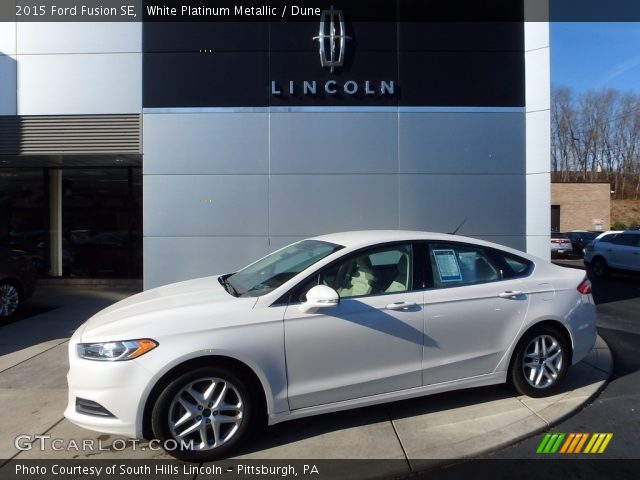 2015 Ford Fusion SE in White Platinum Metallic