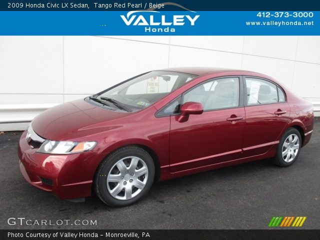 2009 Honda Civic LX Sedan in Tango Red Pearl
