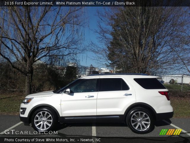 2016 Ford Explorer Limited in White Platinum Metallic Tri-Coat