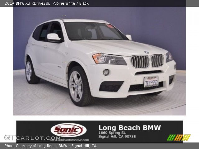 2014 BMW X3 xDrive28i in Alpine White