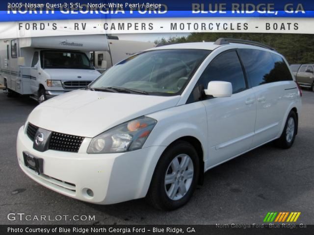 2005 Nissan Quest 3.5 SL in Nordic White Pearl