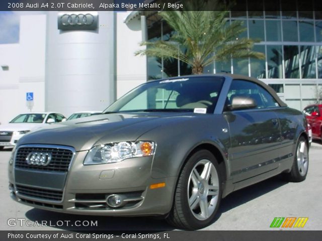 2008 Audi A4 2.0T Cabriolet in Alpaka Beige Metallic
