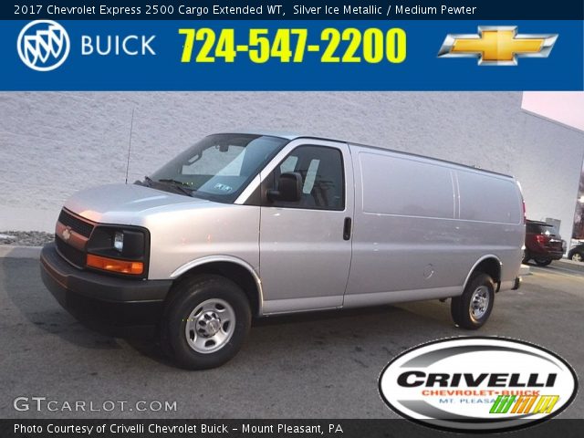 2017 Chevrolet Express 2500 Cargo Extended WT in Silver Ice Metallic