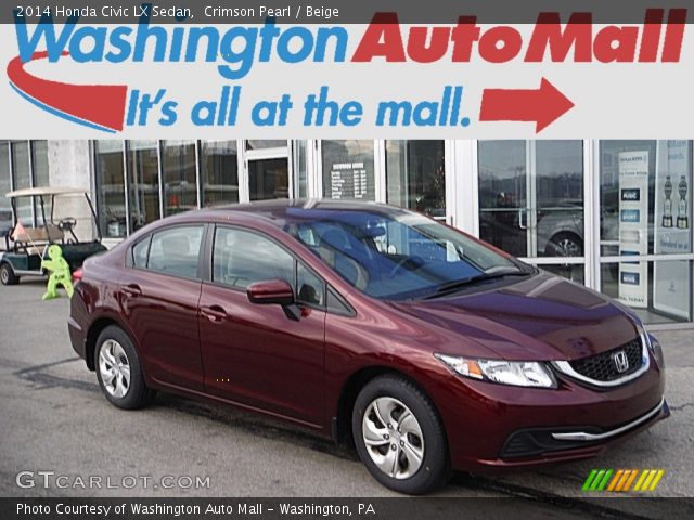 2014 Honda Civic LX Sedan in Crimson Pearl