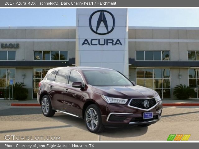 2017 Acura MDX Technology in Dark Cherry Pearl