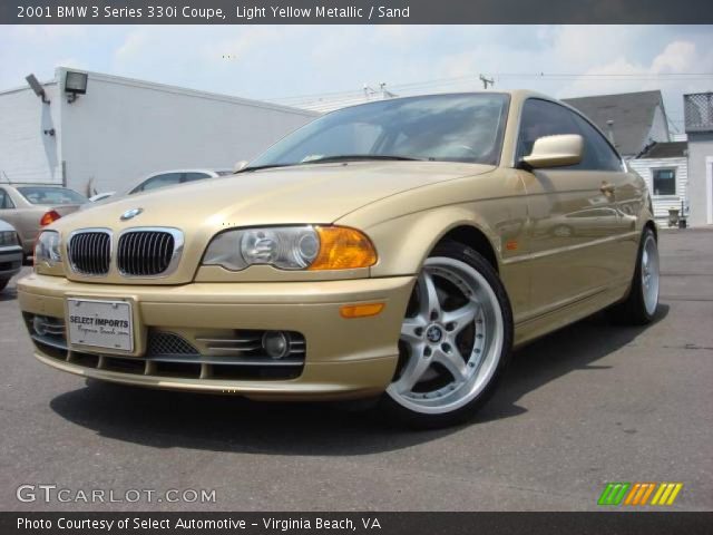 2001 BMW 3 Series 330i Coupe in Light Yellow Metallic