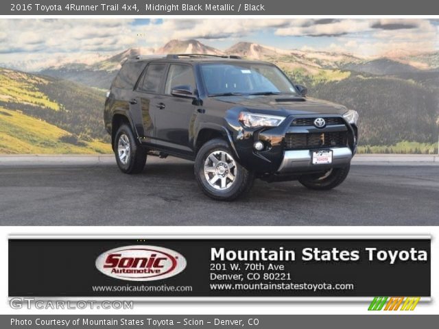 2016 Toyota 4Runner Trail 4x4 in Midnight Black Metallic