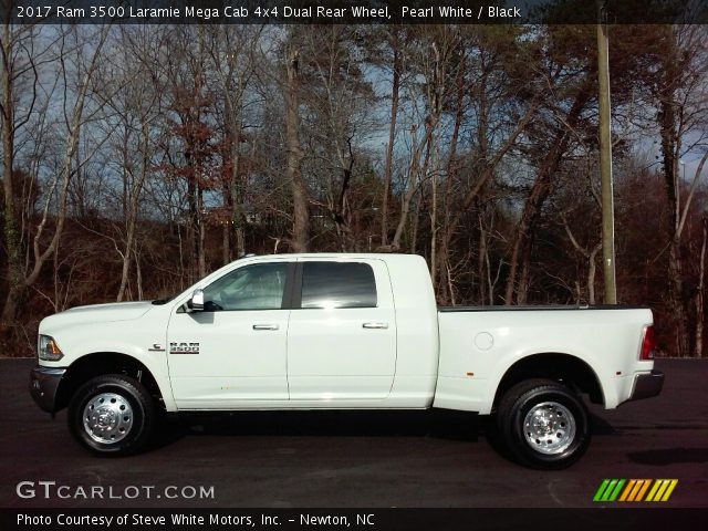 2017 Ram 3500 Laramie Mega Cab 4x4 Dual Rear Wheel in Pearl White