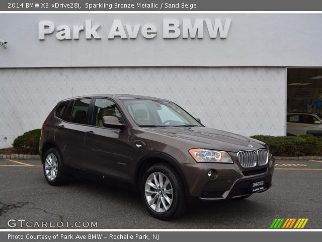 2014 BMW X3 xDrive28i in Sparkling Bronze Metallic