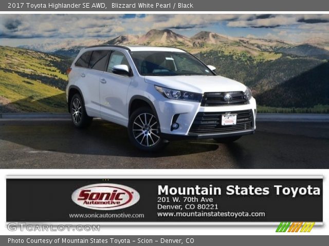 2017 Toyota Highlander SE AWD in Blizzard White Pearl