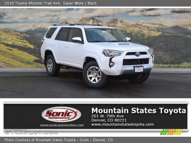 2016 Toyota 4Runner Trail 4x4 in Super White