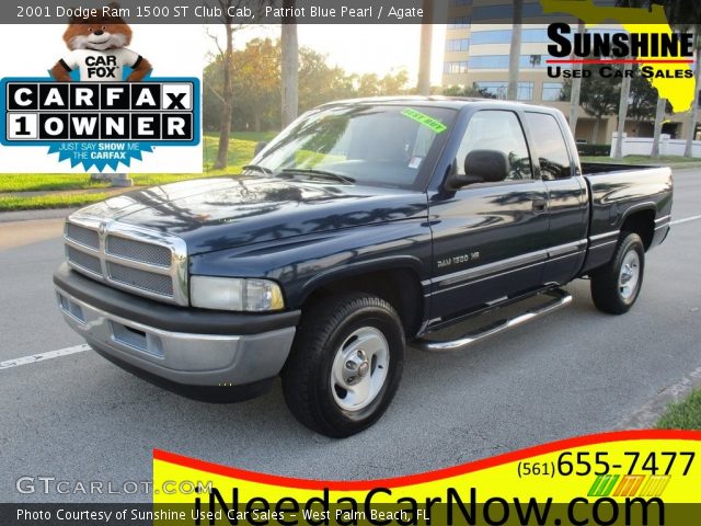 2001 Dodge Ram 1500 ST Club Cab in Patriot Blue Pearl
