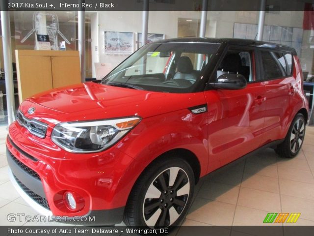 2017 Kia Soul + in Inferno Red