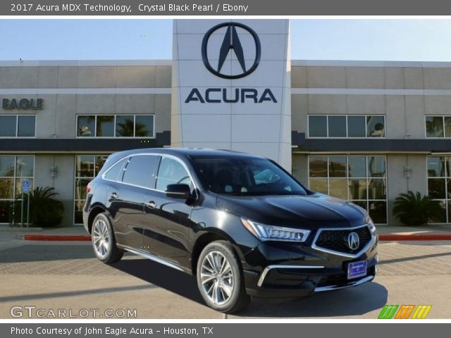 2017 Acura MDX Technology in Crystal Black Pearl