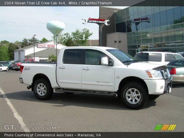 2004 Nissan Titan LE Crew Cab 4x4 in White