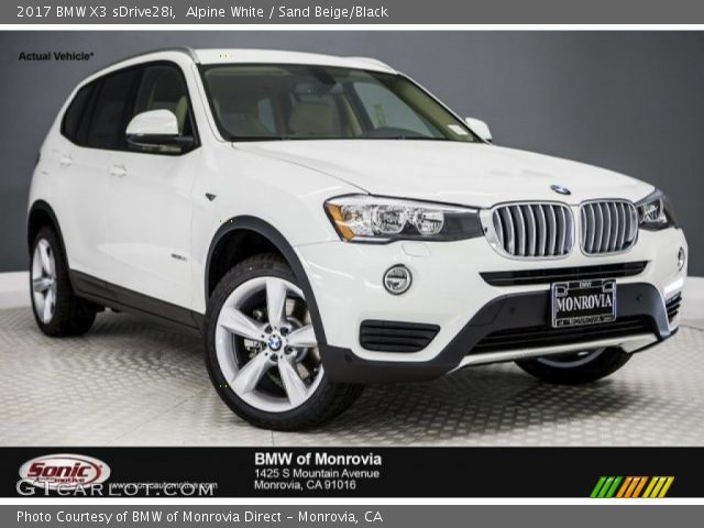 2017 BMW X3 sDrive28i in Alpine White