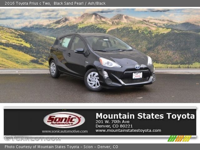 2016 Toyota Prius c Two in Black Sand Pearl