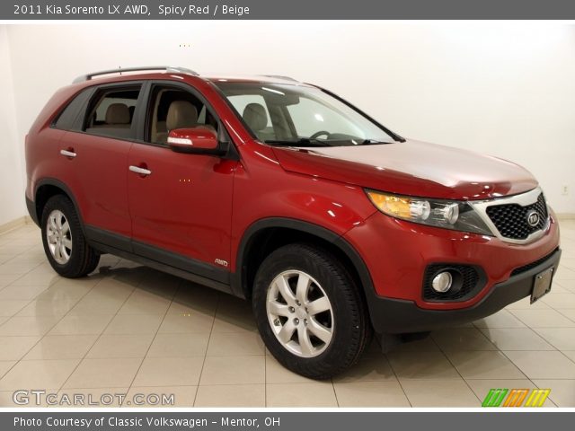 2011 Kia Sorento LX AWD in Spicy Red