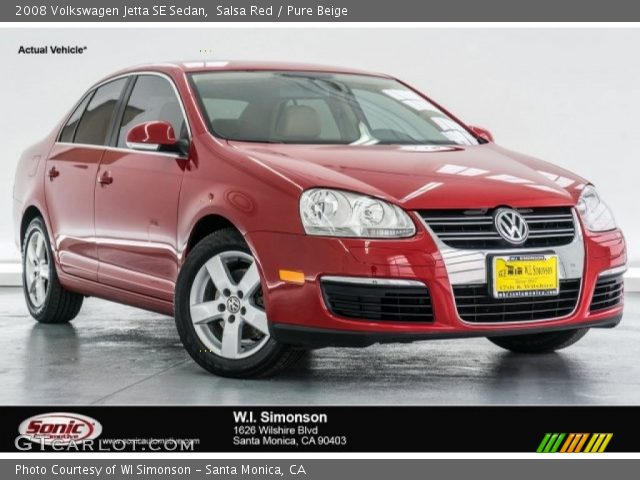 2008 Volkswagen Jetta SE Sedan in Salsa Red