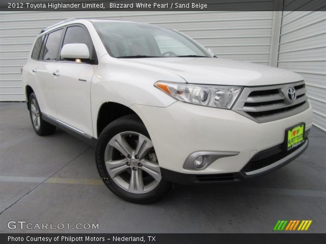 2012 Toyota Highlander Limited in Blizzard White Pearl
