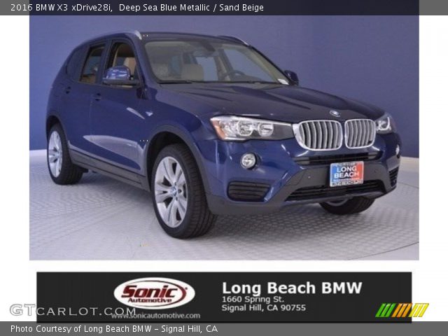 2016 BMW X3 xDrive28i in Deep Sea Blue Metallic