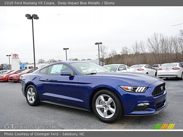 2016 Ford Mustang V6 Coupe in Deep Impact Blue Metallic