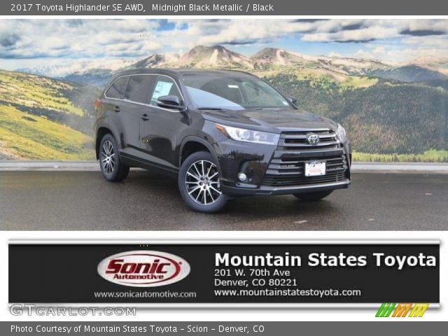 2017 Toyota Highlander SE AWD in Midnight Black Metallic