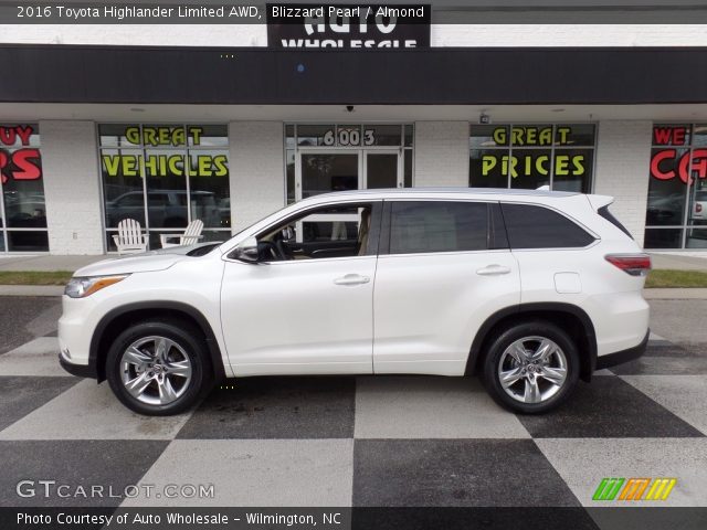 2016 Toyota Highlander Limited AWD in Blizzard Pearl