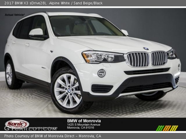 2017 BMW X3 sDrive28i in Alpine White