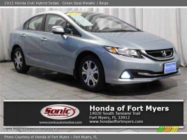 2013 Honda Civic Hybrid Sedan in Green Opal Metallic
