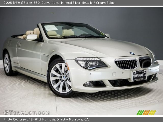 2008 BMW 6 Series 650i Convertible in Mineral Silver Metallic
