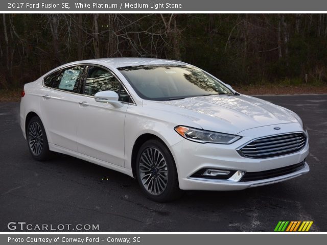 2017 Ford Fusion SE in White Platinum