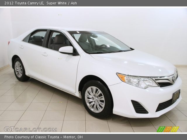 2012 Toyota Camry LE in Super White