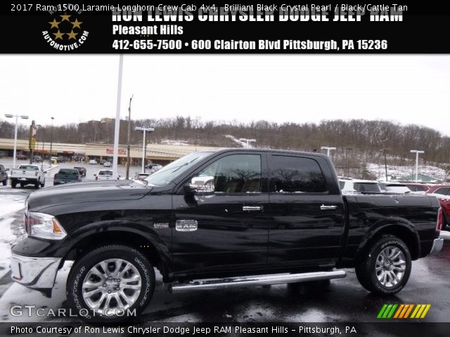 2017 Ram 1500 Laramie Longhorn Crew Cab 4x4 in Brilliant Black Crystal Pearl