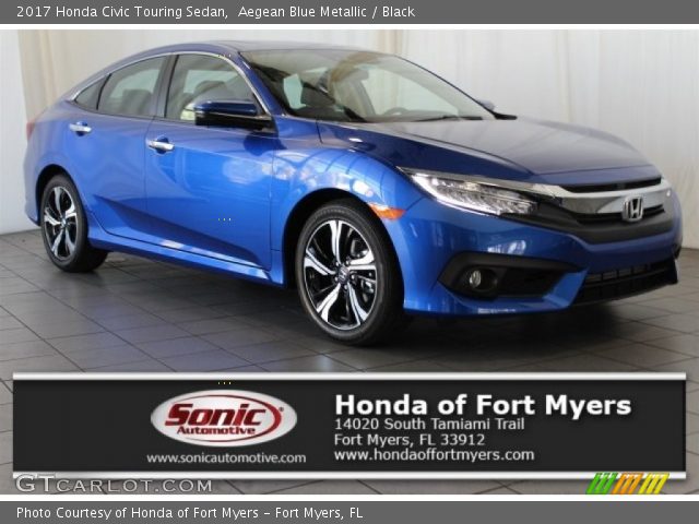 2017 Honda Civic Touring Sedan in Aegean Blue Metallic