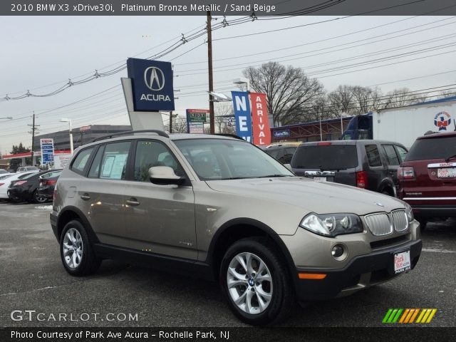 2010 BMW X3 xDrive30i in Platinum Bronze Metallic