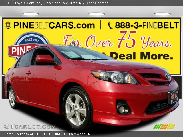 2012 Toyota Corolla S in Barcelona Red Metallic
