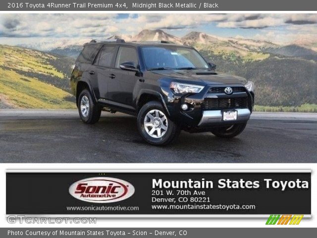 2016 Toyota 4Runner Trail Premium 4x4 in Midnight Black Metallic