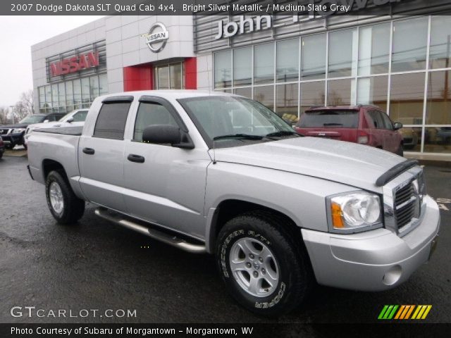 2007 Dodge Dakota SLT Quad Cab 4x4 in Bright Silver Metallic