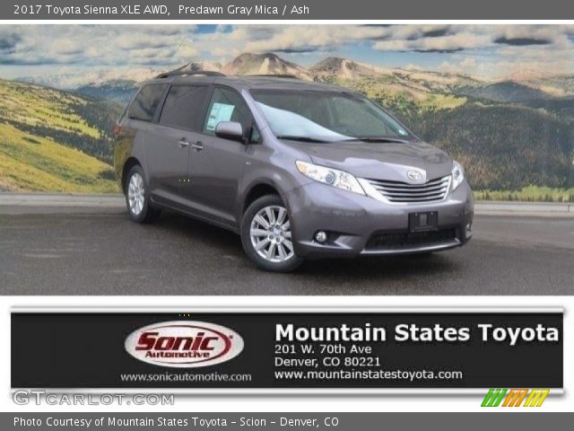 2017 Toyota Sienna XLE AWD in Predawn Gray Mica